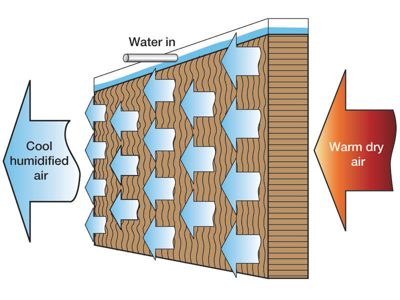 evaporative air cooling system