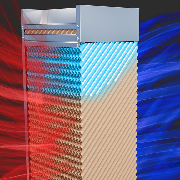 Evaporative cooling media concept Evaporative cooling media concept